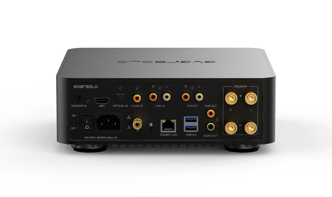 Eversolo PLAY Streaming Amplifier (Black) + Bowers & Wilkins 606 S3 Bookshelf Speaker - Pair (Black)