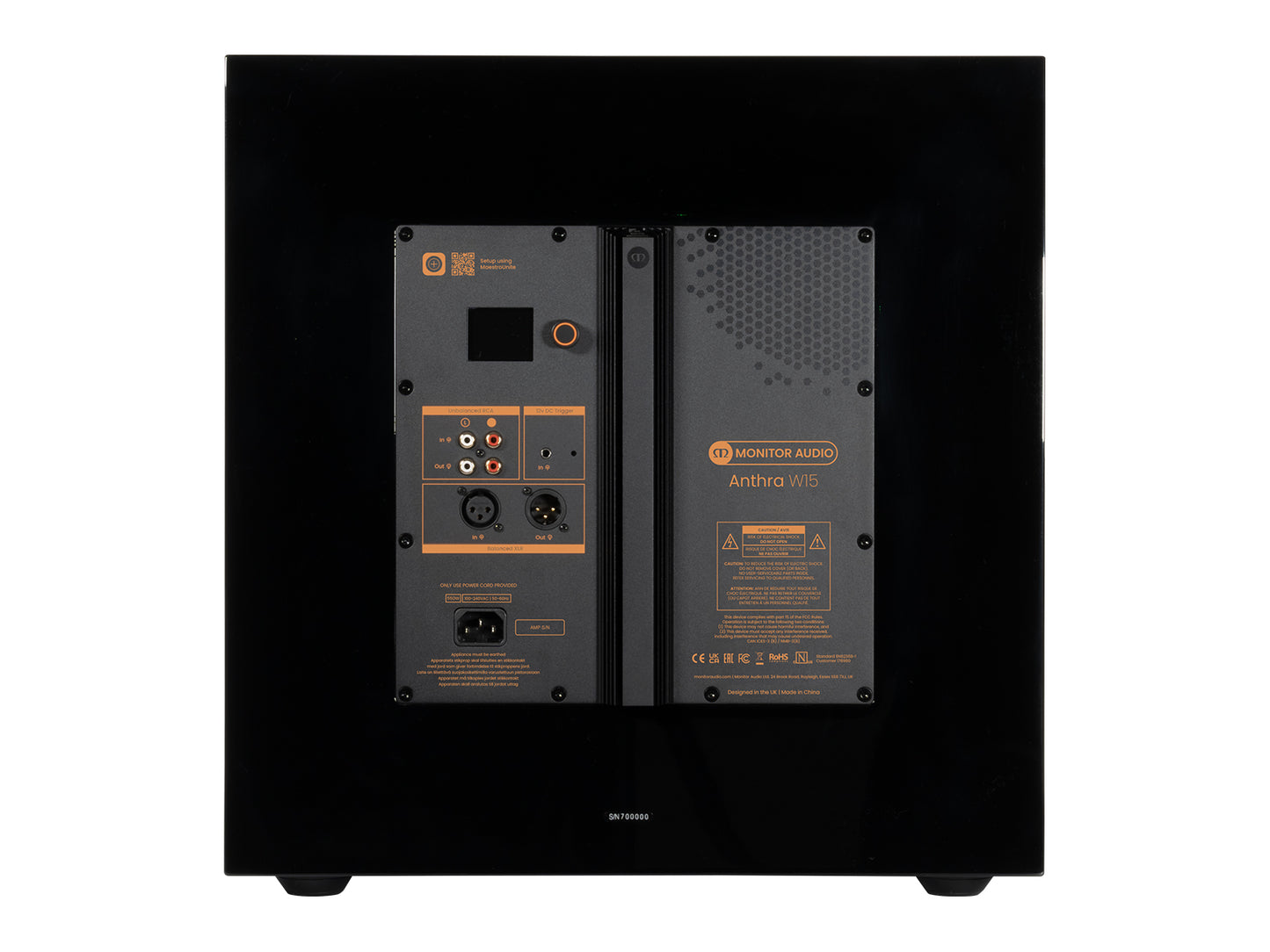 Monitor Audio Anthra W15 Subwoofer - Each - Gloss Black