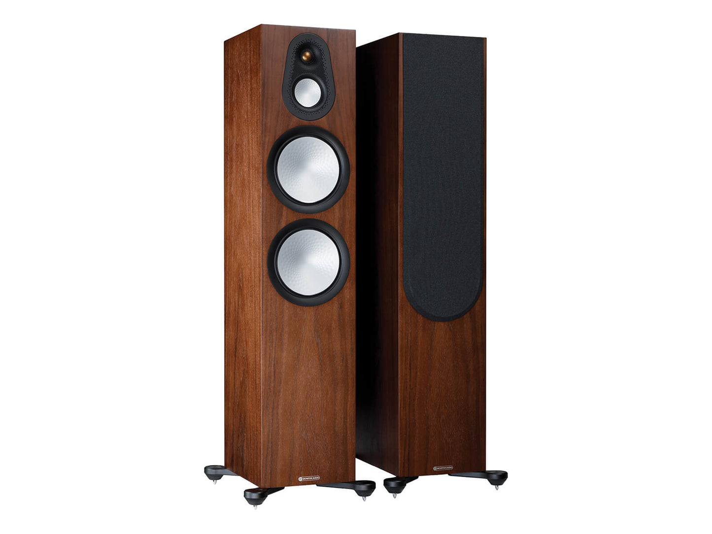 Monitor Audio Silver 500 7G Floorstanding Speakers - Pair - Walnut