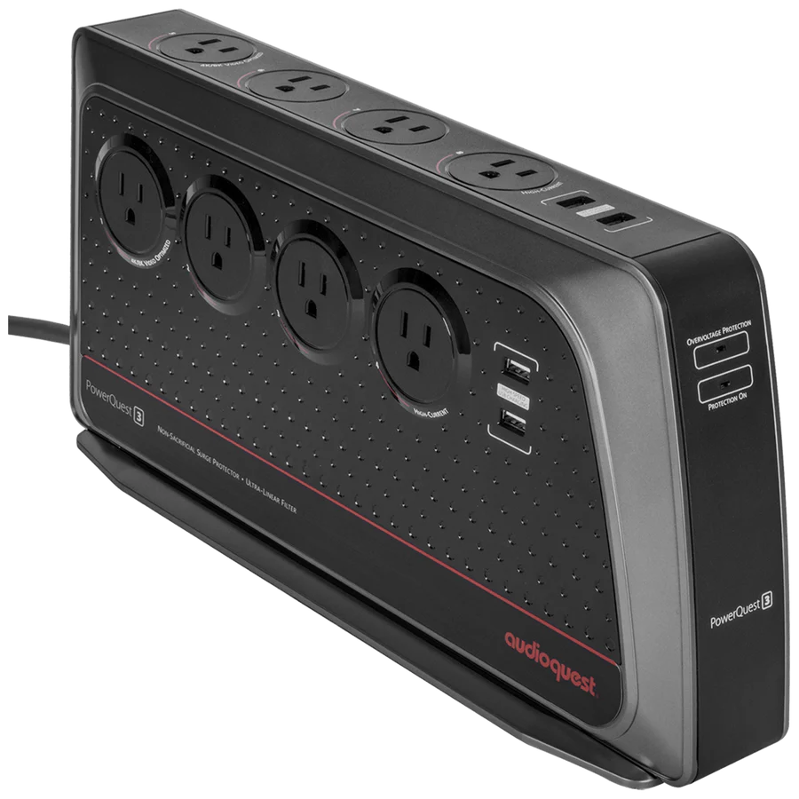 AudioQuest PowerQuest 3 / 8-Outlet Power Conditioner & Non-Sacrificial Surge Protector