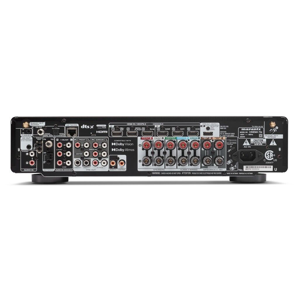 Marantz CINEMA70 7.2 Channel Slim 8K Network AV Receiver - Silver