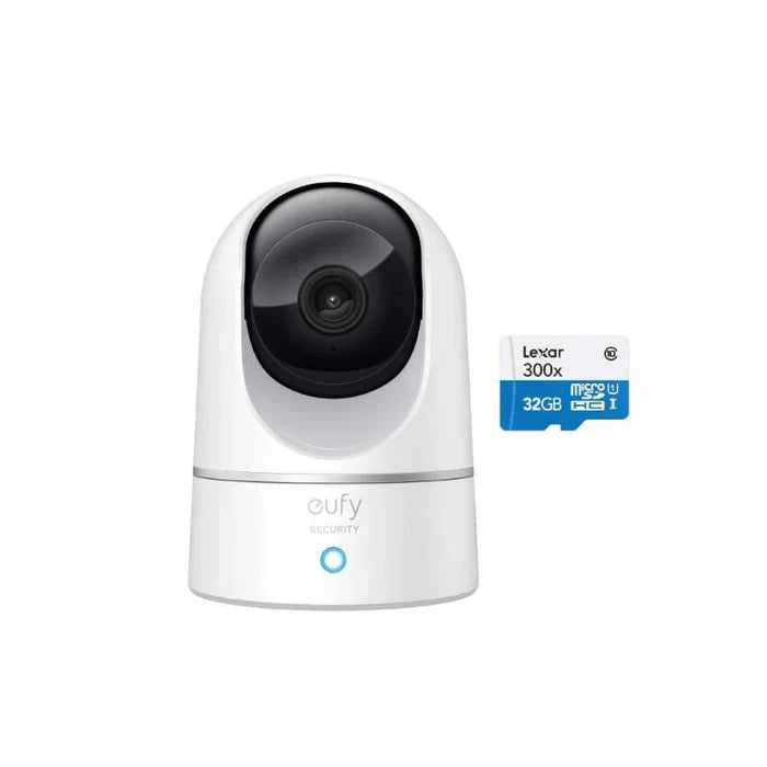 Eufy Indoor Cam 2k Pan & Tilt (2x) + Micro SD 32GB (2x)