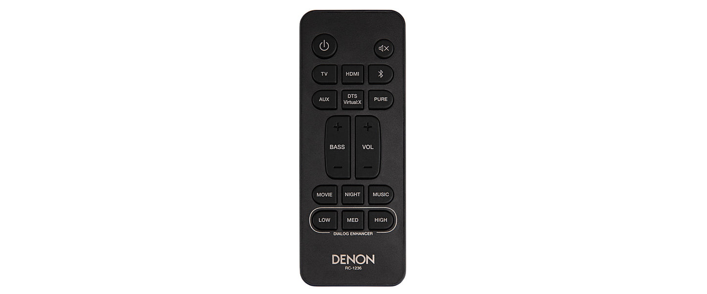 Denon DHT-S216 Soundbar with DTS Virtual:X and Bluetooth - Black