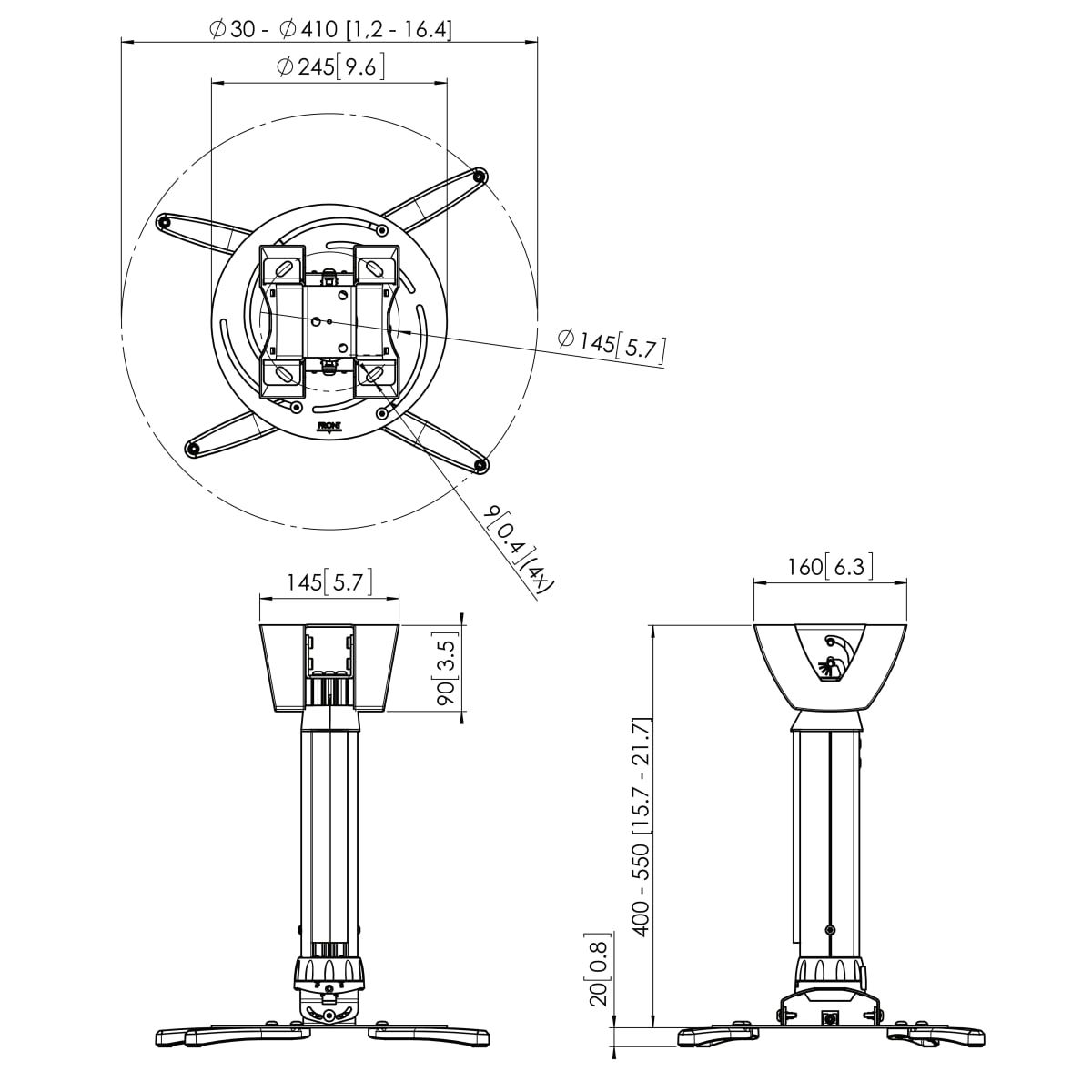 Vogel's PPC 2540 Projector ceiling mount