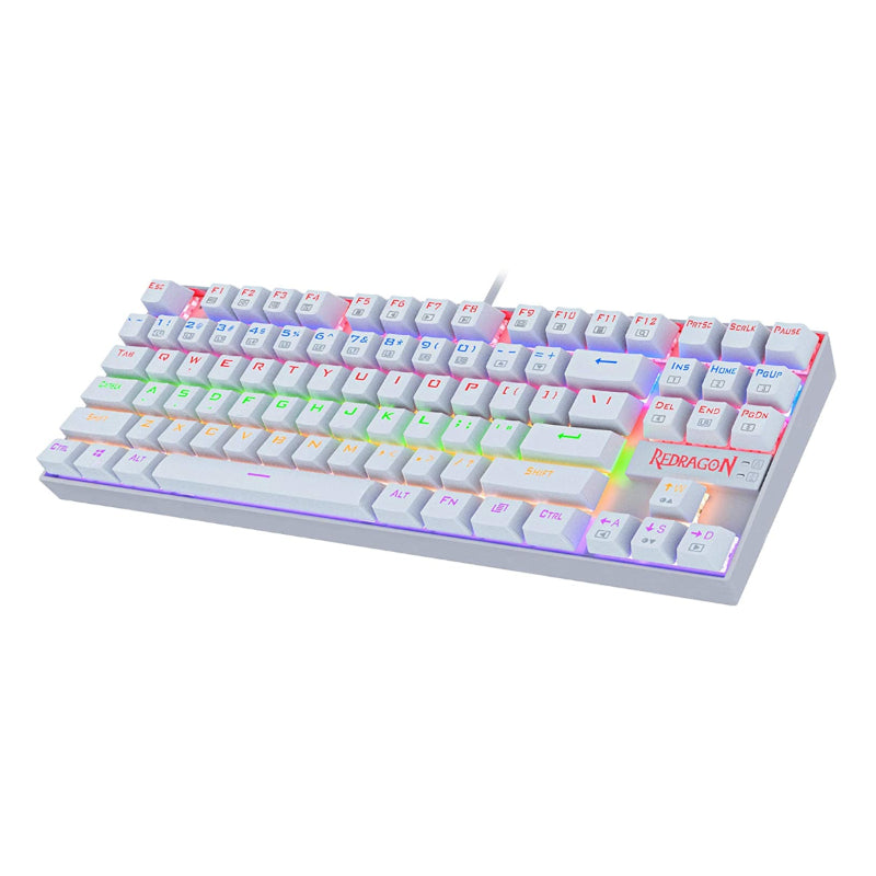 REDRAGON KUMARA Mechanical 87 Key|RGB Backlit Gaming Keyboard β White