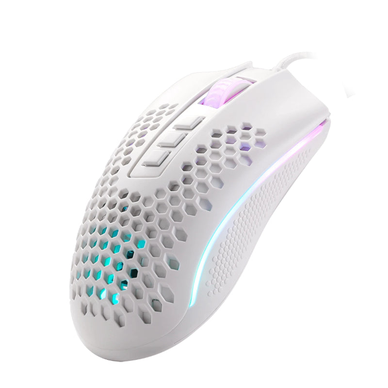 REDRAGON Storm Wired RGB – Lightweight Design Mouse - White