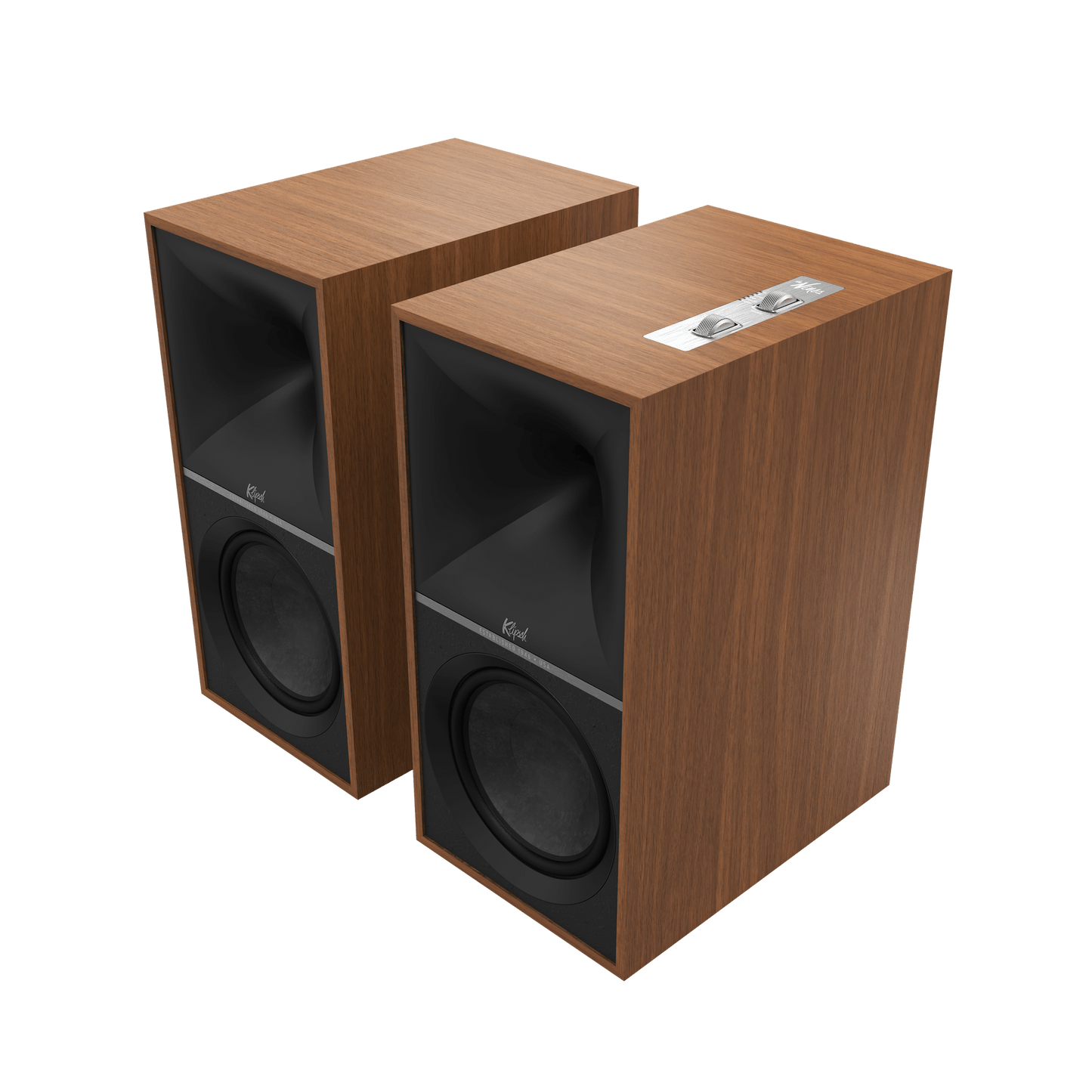 Klipsch The Nines 8" Powered Speakers - pair - Walnut