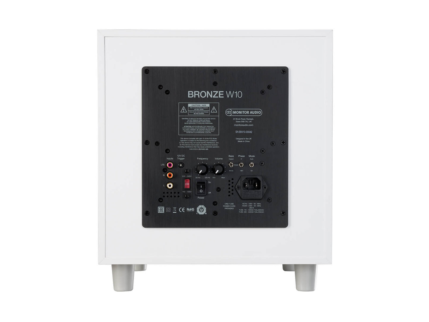 Monitor Audio BRONZE W10 10" subwoofer - each - White