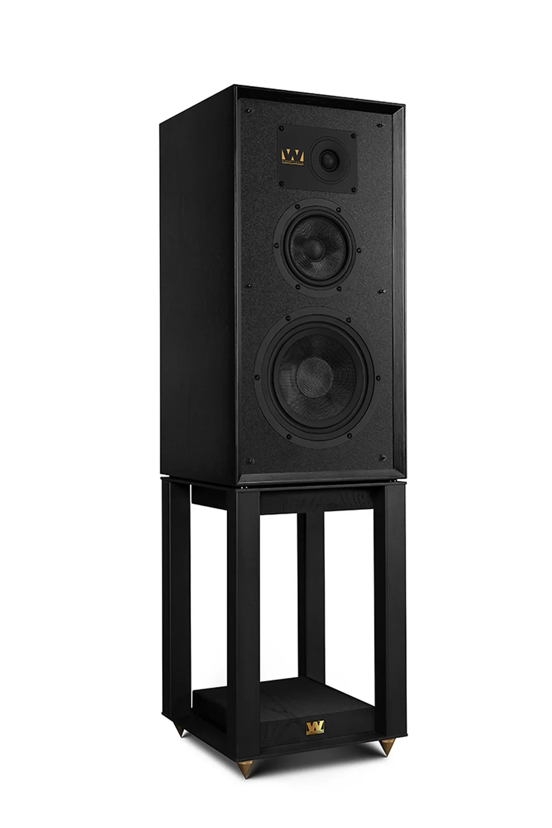Wharfedale Super Linton Standmount   Speakers - Pair (Black) + Audiolab 9000A Integrated Amplifier (Black)