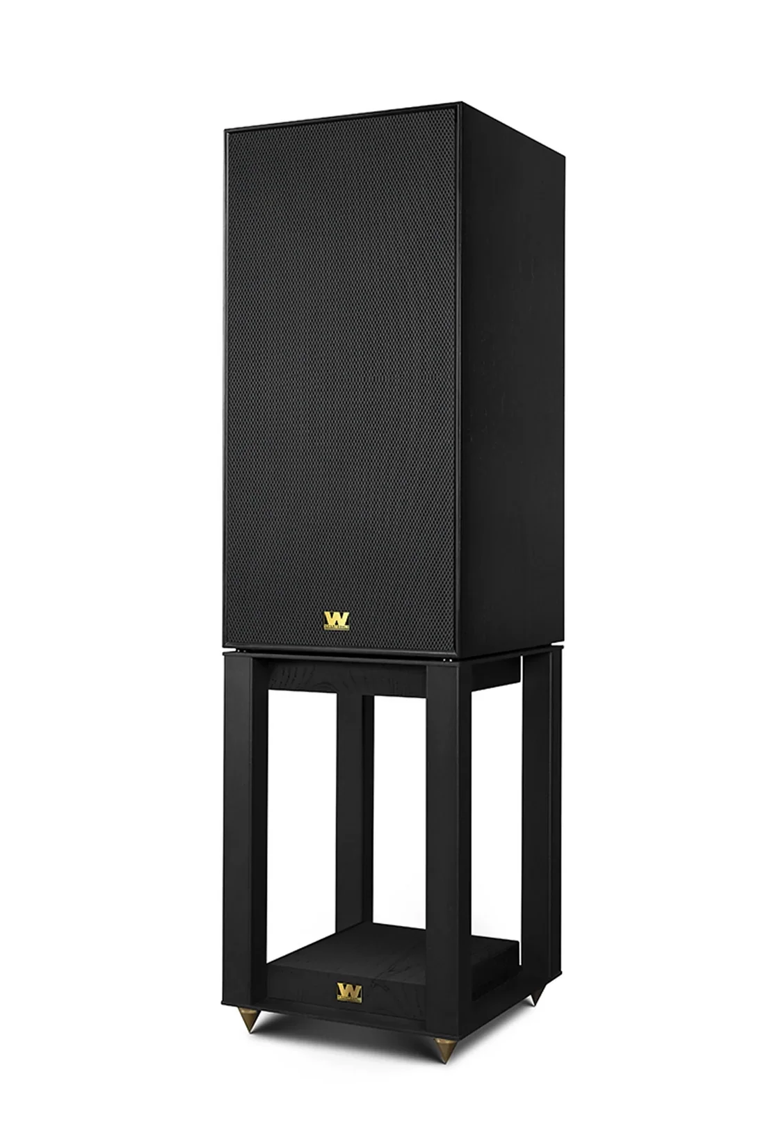 Wharfedale Super Linton Standmount   Speakers - Pair (Black) + Audiolab 9000A Integrated Amplifier (Black)