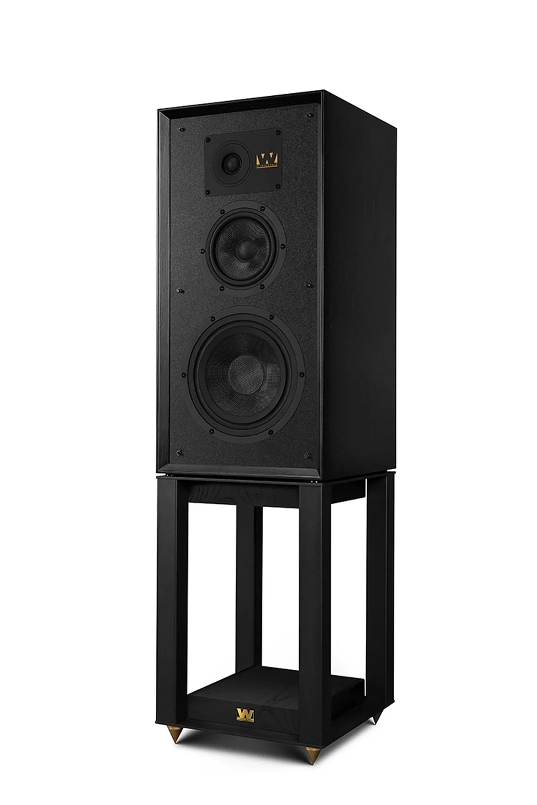 Wharfedale Super Linton Standmount   Speakers - Pair (Black) + Audiolab 9000A Integrated Amplifier (Black)