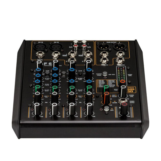 RCF F 6X 6 Channel Mixing Console with Multi-FX - Each - Black