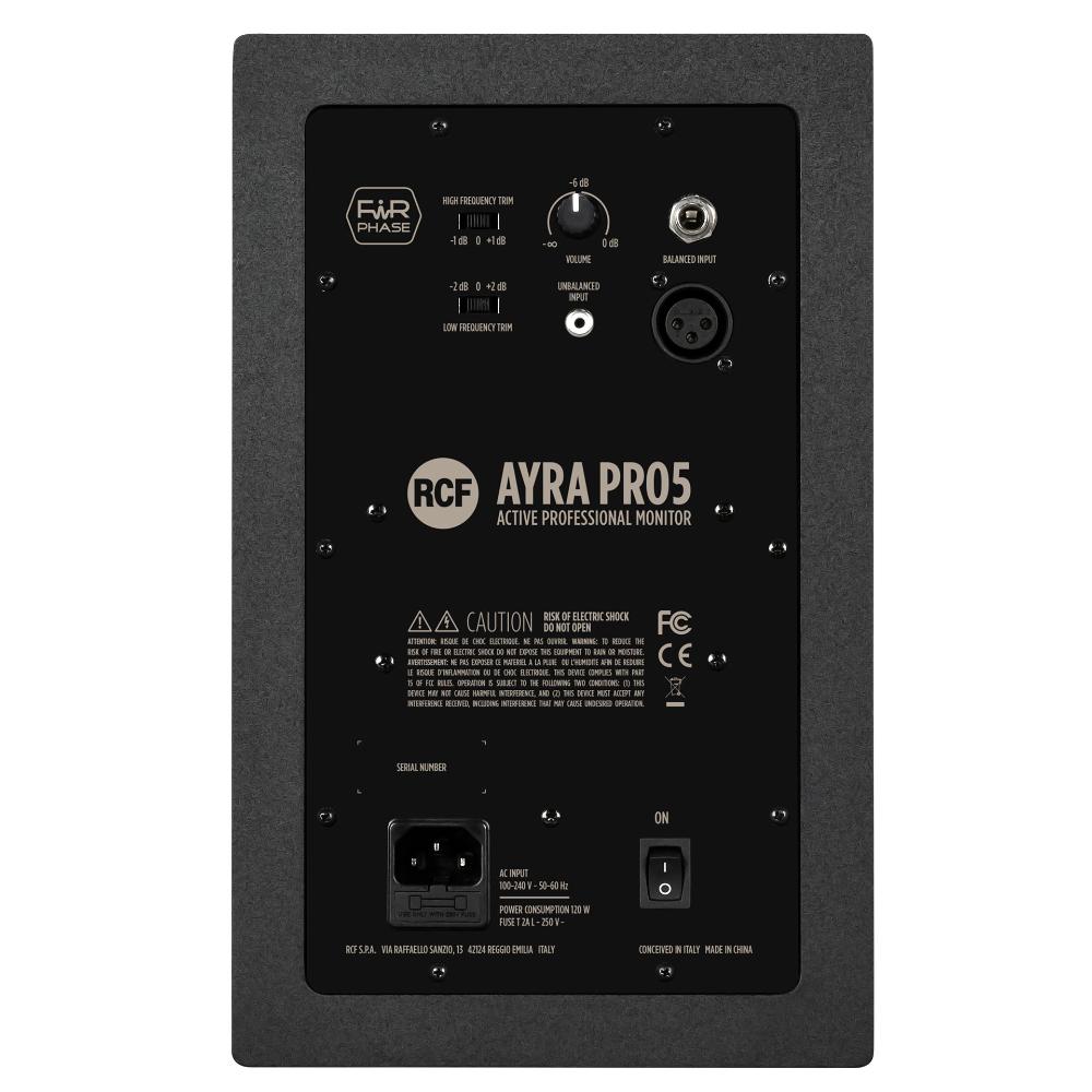 RCF AYRA PRO5 Professional Active Two-Way Studio Monitor - Each - Black