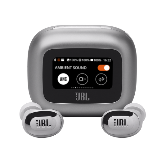 JBL Live Buds 3 True Wireless Noise-Cancelling Bud-Type Earbud with Smart Charging Case - Silver