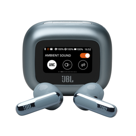 JBL Live Flex 3 True wireless noise-cancelling earbuds with open-stick design and Smart Charging Case - Blue