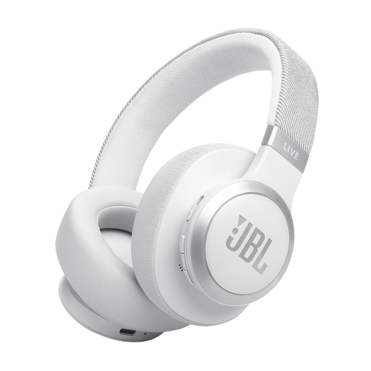 JBL Live 770NC Wireless Over-Ear Headphones with True Adaptive Noise Cancelling - White