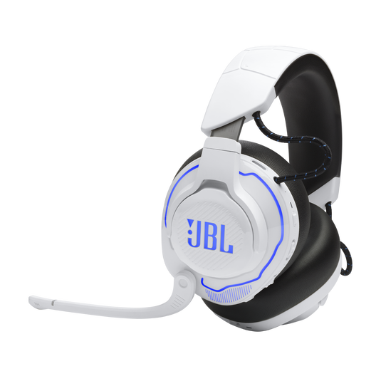 JBL Quantum 910P Console Wireless Over-Ear Console Gaming Headset with Active Noise Cancelling - White