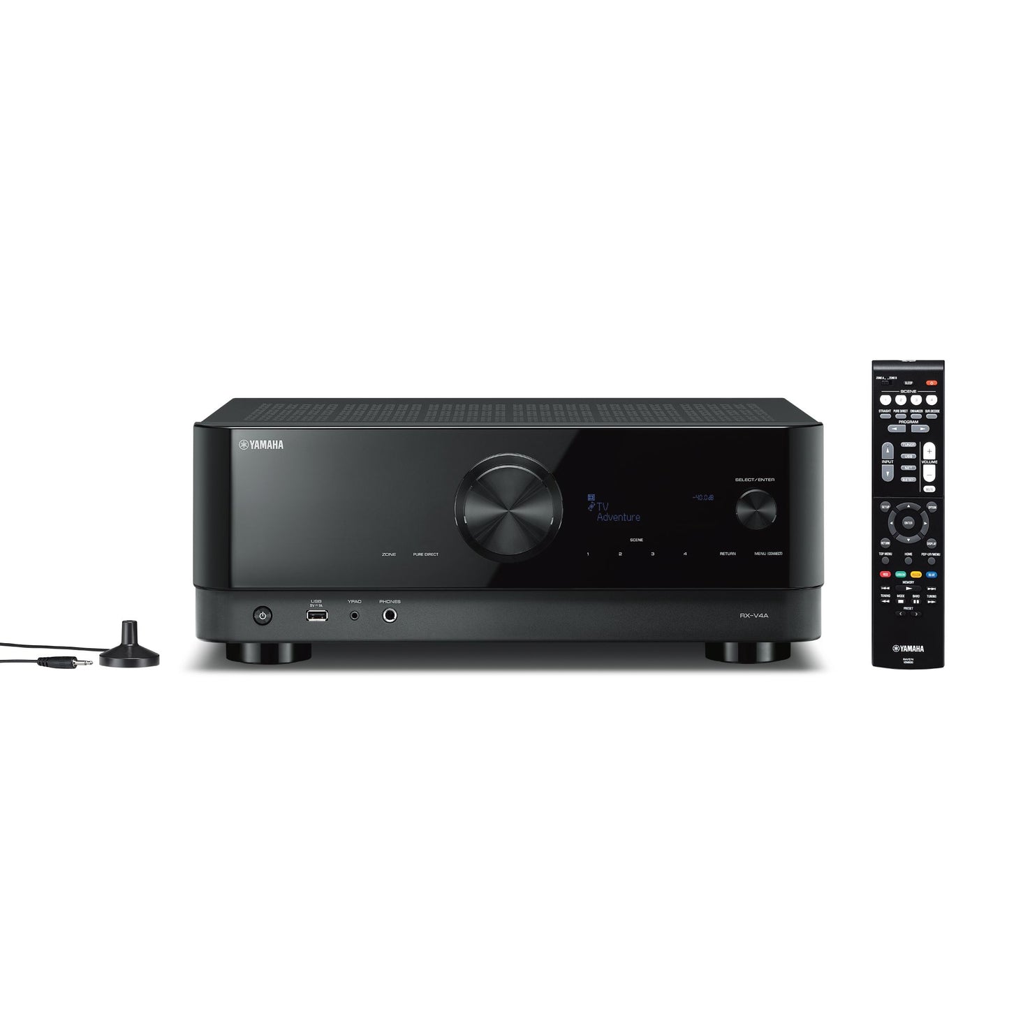 Yamaha NS 5.1 Home Theatre System with Yamaha RX-V4A 5.2 Channel AV Receiver - Black