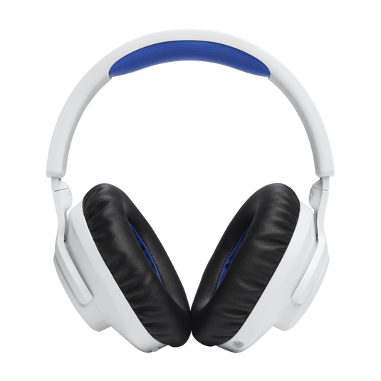 JBL Quantum 360P Console Wireless Over-Ear Console Gaming Headset with Detachable Boom Mic - White/Blue