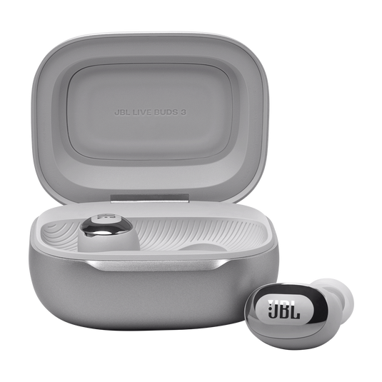 JBL Live Buds 3 True Wireless Noise-Cancelling Bud-Type Earbud with Smart Charging Case - Silver