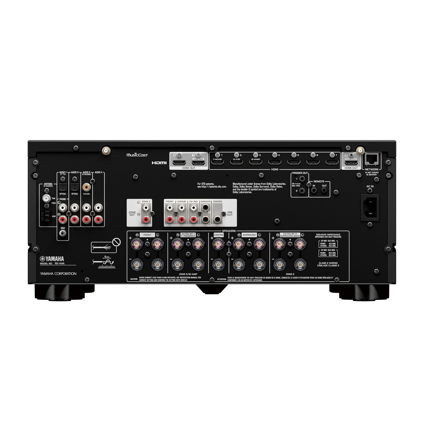 Yamaha RX-A4A 7.2-Channel Receiver (Black) +t GMI AUDIO BD-A1500 – BLU-RAY PLAYER (Black)