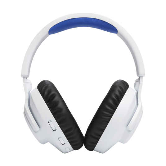 JBL Quantum 360P Console Wireless Over-Ear Console Gaming Headset with Detachable Boom Mic - White/Blue