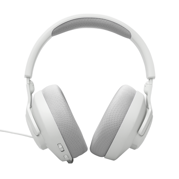 JBL Quantum 100M2 Wired Over-Ear Gaming Headset with Omnidirectional Detachable Mic - White