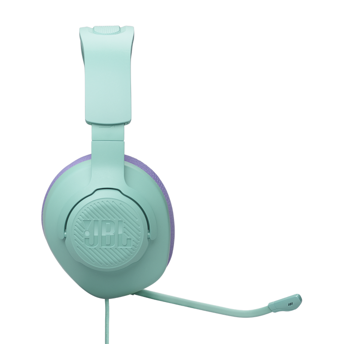 JBL Quantum 100M2 Wired Over-Ear Gaming Headset with Omnidirectional Detachable Mic - Cyan