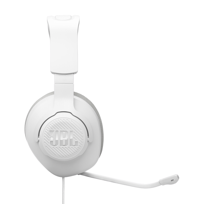 JBL Quantum 100M2 Wired Over-Ear Gaming Headset with Omnidirectional Detachable Mic - White