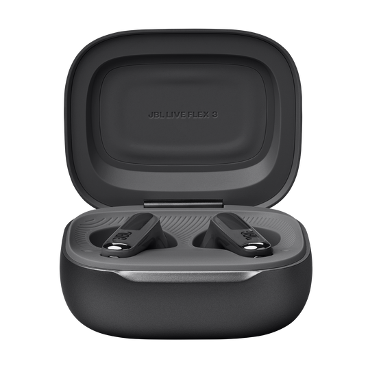 JBL Live Flex 3 True wireless noise-cancelling earbuds with open-stick design and Smart Charging Case - Black