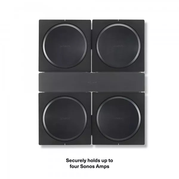 Flexson Wall Mount for 4 SONOS Amps - Each (Black)