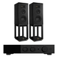 Wharfedale Super Linton Standmount   Speakers - Pair (Black) + Audiolab 9000A Integrated Amplifier (Black)