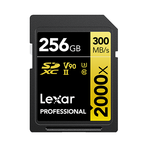 Lexar® Professional 2000x SDHC™/SDXC™ UHS-II Card GOLD Series