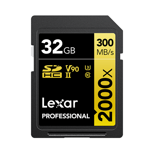 Lexar® Professional 2000x SDHC™/SDXC™ UHS-II Card GOLD Series