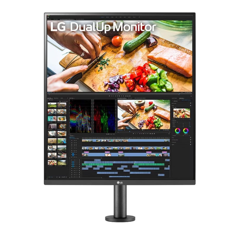 LG 28″ 18:18 Dual-up Monitor with Ergo Arm, USB Type-C