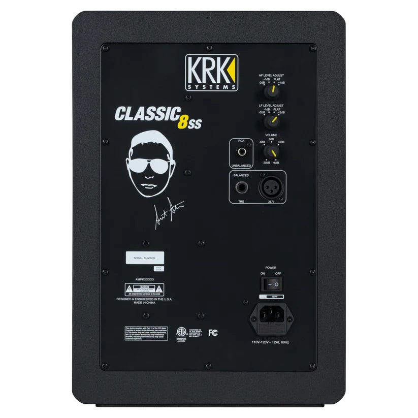 KRK Classic 8ss Scott Storch Limited Edition Powered Studio Monitor - Each - Black