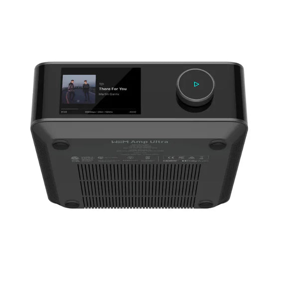 Polk Reserve R200 Bookshelf Speakers - Pair (Black) + WiiM Amp Ultra Streaming Amplifier (Grey)