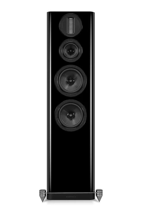 Audiolab 9000A Integrated Amplifier (Black) + Wharfedale Aura 4 Floorstanding Speakers - Pair (Black)
