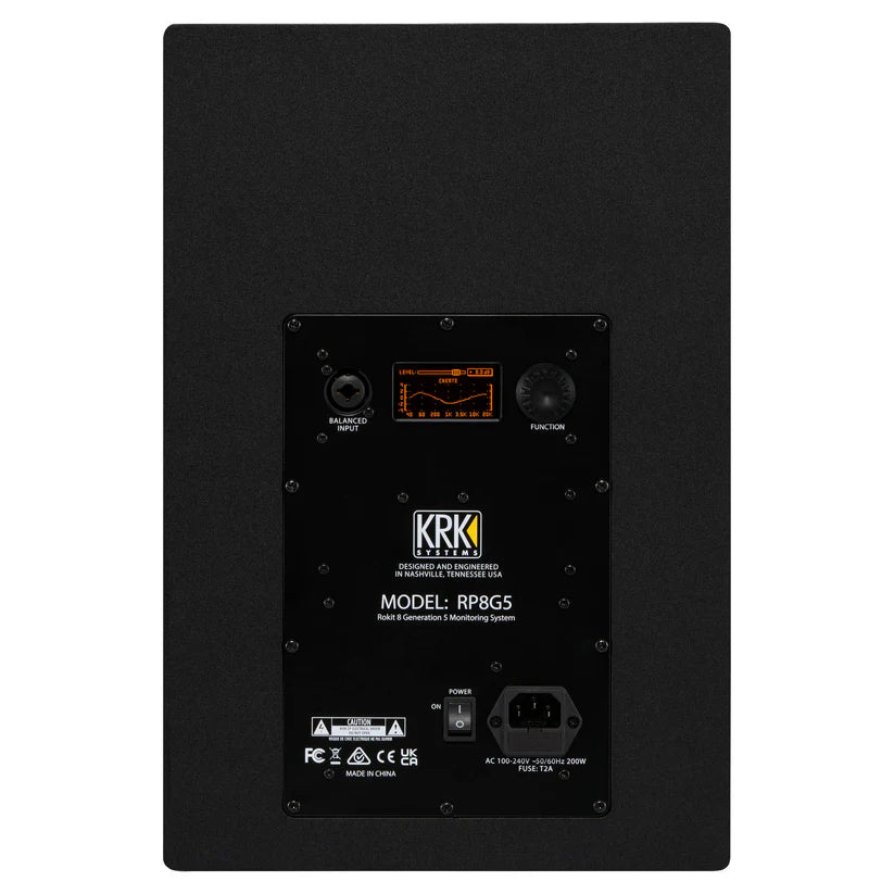 KRK Systems Rokit 8 GENERATION FIVE Powered Studio Monitor - Each - Black