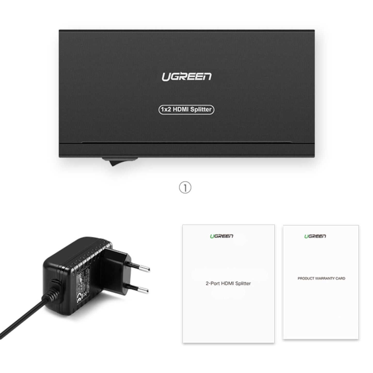 UGREEN HDMI 1×2 Splitter – 4K UHD, 3D Support