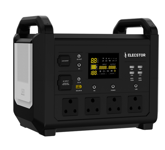 ELECSTOR 1500W PORTABLE POWER STATION 1485WH - Each