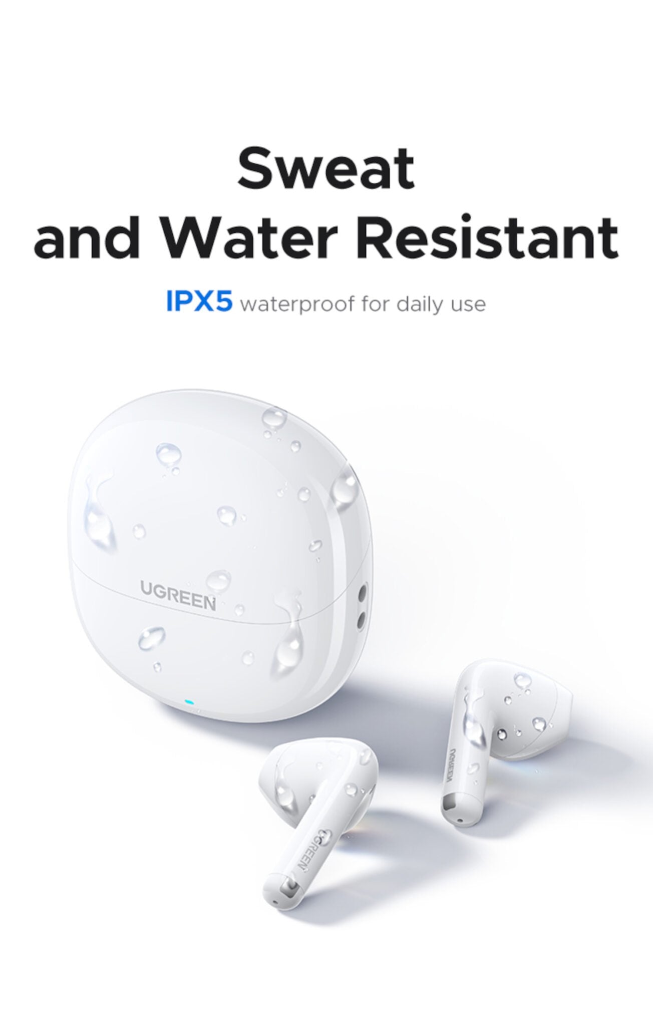 UGreen Lightbuds Basic Earphones (Semi In-Ear) - White