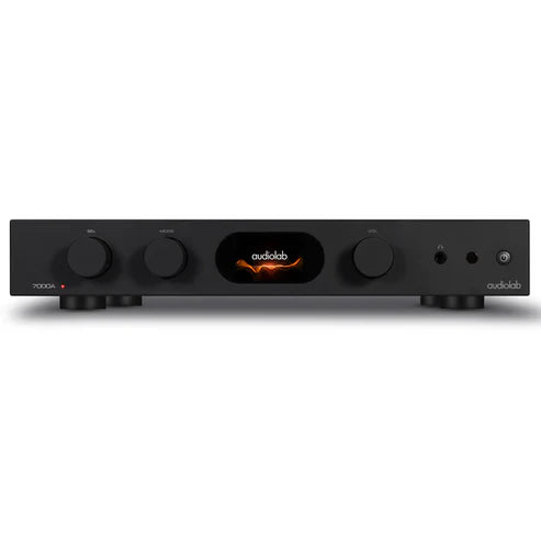 Audiolab 7000A Integrated Amplifier (Black) + Audiolab 7000CDT CD Transport (Black) + Wharfedale EVO4.2 Bookshelf Speakers - Pair (Black)