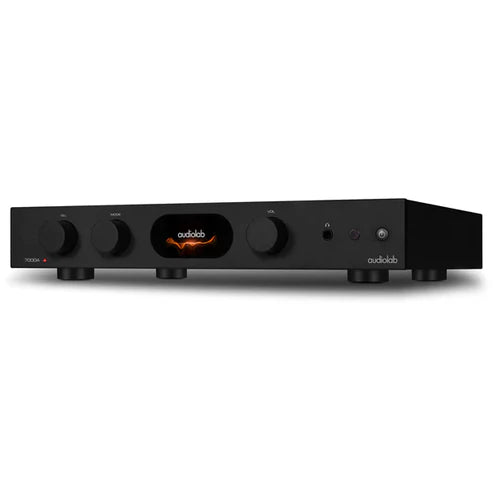 Audiolab 7000A Integrated Amplifier (Black) + Audiolab 7000CDT CD Transport (Black) + Wharfedale EVO4.2 Bookshelf Speakers - Pair (Black)