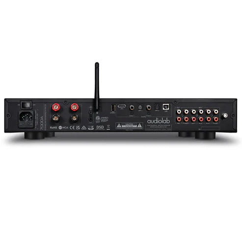 Audiolab 7000A Integrated Amplifier (Black) + Audiolab 7000CDT CD Transport (Black) + Wharfedale EVO4.2 Bookshelf Speakers - Pair (Black)