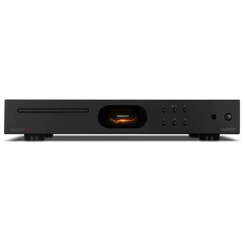 Audiolab 7000A Integrated Amplifier (Black) + Audiolab 7000CDT CD Transport (Black) + Wharfedale EVO4.2 Bookshelf Speakers - Pair (Black)