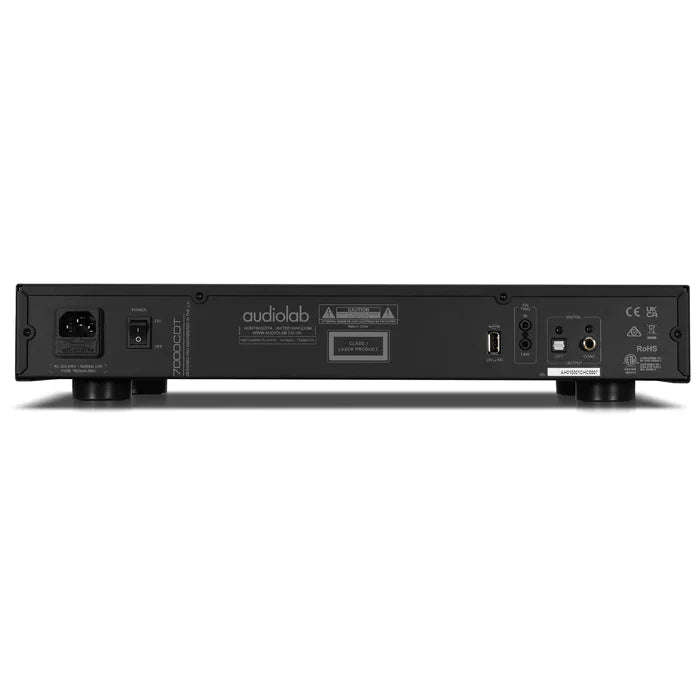 Audiolab 7000A Integrated Amplifier (Black) + Audiolab 7000CDT CD Transport (Black) + Wharfedale EVO4.2 Bookshelf Speakers - Pair (Black)