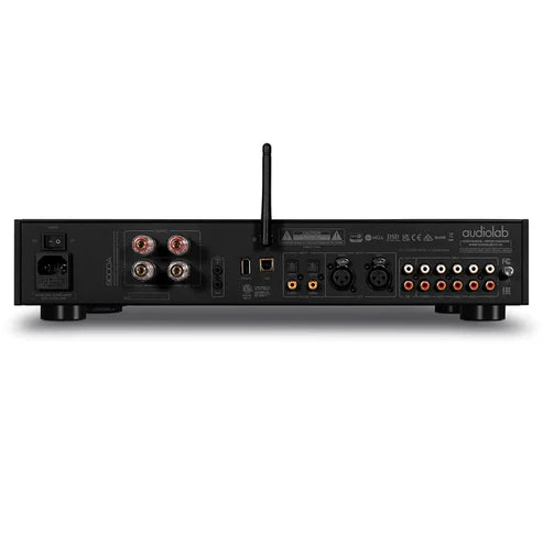 Audiolab 9000CDT CD Transport (Black) + Audiolab 9000A Integrated Amplifier (Black) + Wharfedale EVO4.3 Floorstanding Speakers - Pair (Brown)