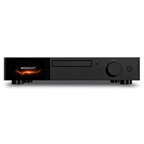 Audiolab 9000CDT CD Transport (Black) + Audiolab 9000A Integrated Amplifier (Black) + Wharfedale EVO4.3 Floorstanding Speakers - Pair (Brown)