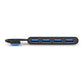 Port USB3.0 to 4 x USB3.0 5Gbps 4 Port Hub – Black